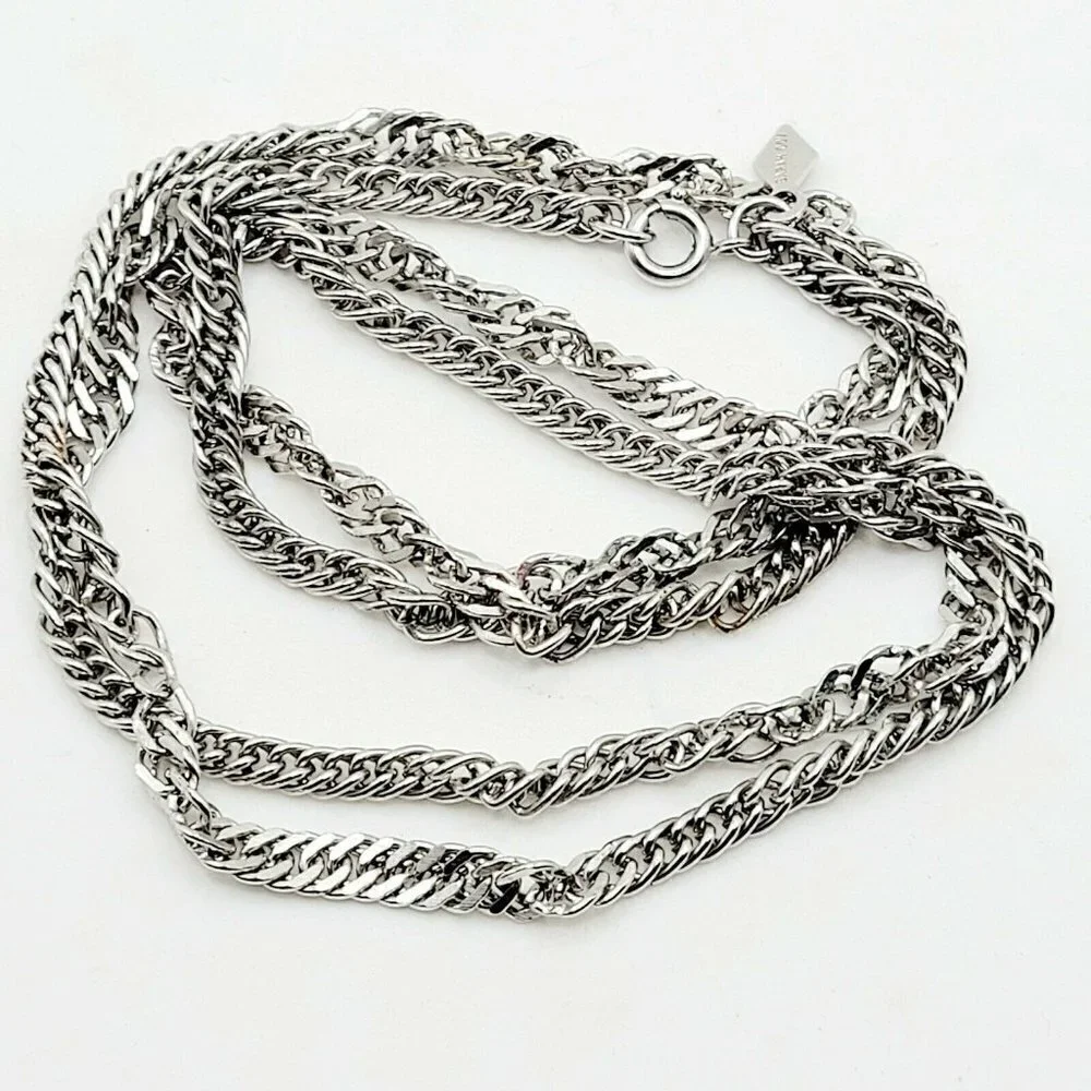 Vintage Sarah Coventry Silver Tone Necklace Chain 30